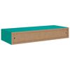 vidaXL Wandregale mit Schubladen 2 Stk. Blau 60x23,5x10 cm MDF