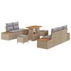 vidaXL Gartensofa-set mit Kissen 8 pcs Beige und Hellgrau
