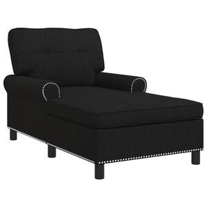 vidaXL Lounge-Liege Schwarz Stoff 91 x 157 x 91 cm
