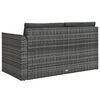 vidaXL 4-tlg. Garten-Lounge-Set mit Auflagen Poly Rattan Grau