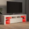 vidaXL TV-Schrank mit LED-Beleuchtung Hochglanz-Wei&szlig; 140x36,5x40 cm