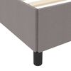 vidaXL Boxspringbett mit Matratze Taupe 200 x 200 cm Stoff