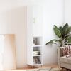 vidaXL Highboard Hochglanz-Weiß 34,5x34x180 cm Holzwerkstoff