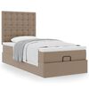 vidaXL Ottoman-Bett mit Matratze Cappuccino-Braun 100x200cm Kunstleder
