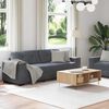 vidaXL 2-teiliges Sofa-Set mit Kissen, dunkelgrauer Samt