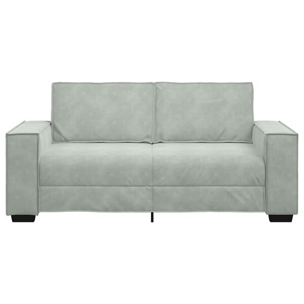 vidaXL 2-Sitzer-Sofa Hellgrau 140 cm Samt