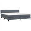 vidaXL Boxspringbett mit Matratzen Dunkelgrau 180x220 cm Samt