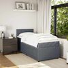 vidaXL Boxspringbett mit Matratze Dunkelgrau 90x200 cm Samt