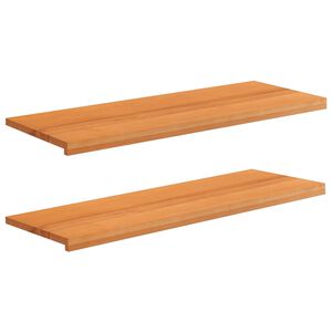 vidaXL Fensterb&auml;nke 2 stk. Hellbraun 110 x 40 x 2 cm Massivholz Buche