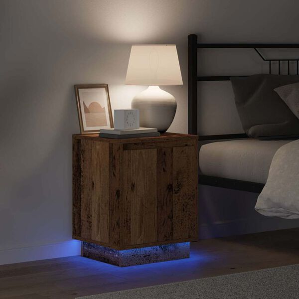 vidaXL Nachttisch Altholz 39 x 34,5 x 50 cm Holzwerkstoff