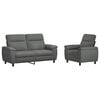 vidaXL Sofa-Set 2 pcs Dunkelgrau Stoff