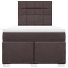 vidaXL Boxspringbett mit Matratze Dunkelbraun 120x190 cm Stoff
