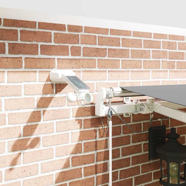 vidaXL Markisenrahmen mit LED-Lichtleisten Wei&szlig; 400 x 300 cm Aluminium