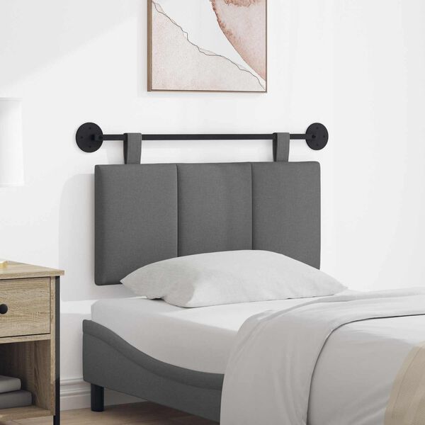 vidaXL H&auml;ngevorderseite Wandmontiert Dunkelgrau 90 x 55 x 5 cm Stoff