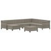 vidaXL 8-tlg. Garten-Lounge-Set mit Kissen Grau Poly Rattan