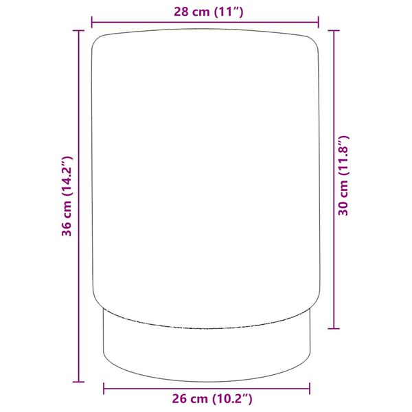vidaXL Hocker Hellblau und Golden Samt 28 x 36 cm