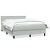 vidaXL Boxspringbett mit Matratze Hellgrau 160x210 cm Samt