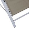 vidaXL Sonnenliegen 2 Stk. mit Tisch Aluminium Taupe