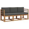 vidaXL Outdoor-Sofagarnitur 3 Stk. Natur und Anthrazit