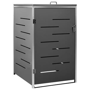 vidaXL M&uuml;lltonnenbox f&uuml;r 1 Tonne 69x77,5x115 cm Edelstahl