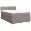 vidaXL Boxspringbett mit Matratze Taupe 140x200 cm Stoff