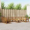 vidaXL Outdoor-Sofagarnitur 11 pcs Natur Massivholz Akazie