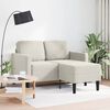 vidaXL 2-Sitzer-Sofa mit Chaiselongue L-Form Creme 125 cm Samt