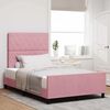 vidaXL Boxspringbett mit Kopfteil Rosa 120 x 200 cm Samt