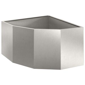 vidaXL Eckpflanzer Silber 60 x 60 x 35 cm Edelstahl