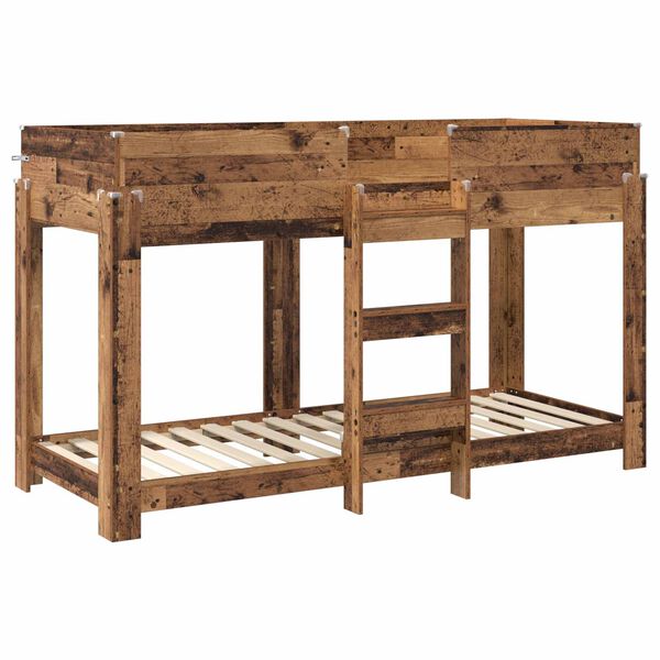 vidaXL Etagenbett f&uuml;r Kinder Altholz 75 x 190 cm Holzwerkstoff