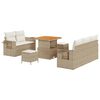 vidaXL Gartensofa-set 8 stk. Beige Poly-Rattan