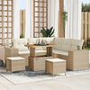 vidaXL Garten-Sofa-Set mit Kissen mit Speicher 8 pcs Beige und Creme