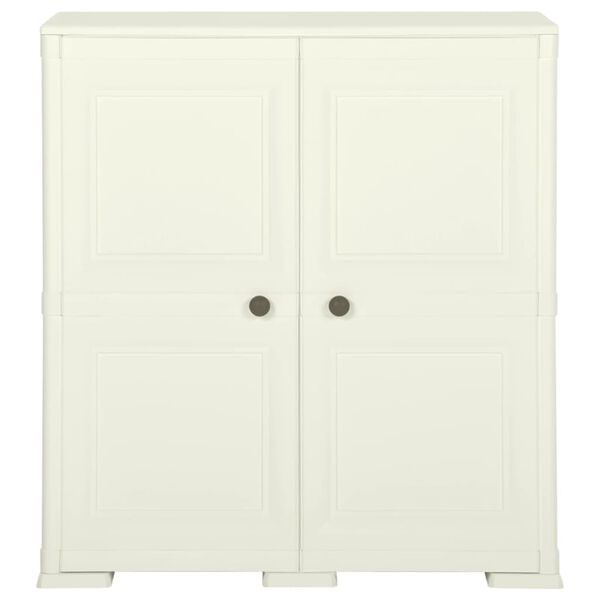 vidaXL Kunststoffschrank 79x43x85,5 cm Holzdesign Vanilleeis