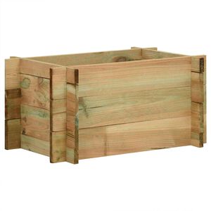 vidaXL Garten Hochbeet Gr&uuml;n 80 x 80 x 32 cm Massives Kiefernholz
