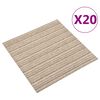 vidaXL Teppich 20 pcs Gestreiftes Beige 50 x 50 cm 100% Polypropylen