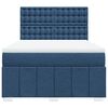 vidaXL Boxspringbett mit Matratze Blau 140x200 cm Stoff