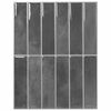 vidaXL Rechteckige Fliese 10 pcs Grau 29 x 23 x 0,08 cm