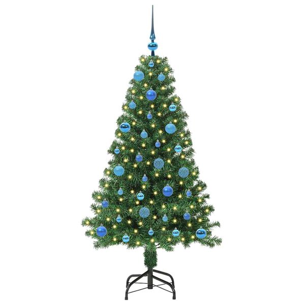 vidaXL K&uuml;nstlicher Weihnachtsbaum mit 150 LEDs mit St&auml;nder Gr&uuml;n 150 cm