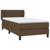 vidaXL Boxspringbett mit Matratze Dunkelbraun 80x200 cm Stoff