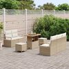 vidaXL Gartensofa-set mit Kissen 8 pcs Beige Poly-Rattan