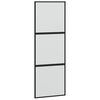 vidaXL Schiebet&uuml;r Schwarz 76x205 cm Hartglas und Aluminium