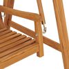 vidaXL Hollywoodschaukel mit Grauer Auflage 170 cm Massivholz Teak