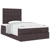 vidaXL Ottoman-Bett mit Matratze Dunkelbraun 120x200 cm Stoff