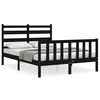 vidaXL Bettgestell ohne Matratze Schwarz Doppelbett Massivholz Kiefer