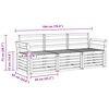 vidaXL Sofagarnituren 3 pcs Natur Massivholz Akazie