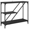 vidaXL Konsolentisch Schwarz Eichen-Optik 88,5 x 30 x 75 cm