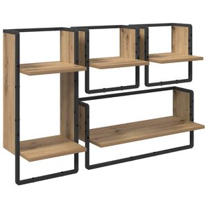 vidaXL Wandregal-Set 4 stk. Artisan-Eiche 65 x 25 x 30 cm