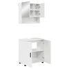 vidaXL Badezimmerm&ouml;bel-Set 2 stk. Hochglanz Wei&szlig; 61 x 35 x 64 cm