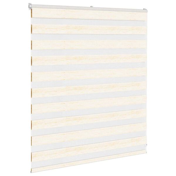 vidaXL Doppelrollo Marmorbeige 125x100cm Stoffbreite 120,9 cm Polyester