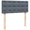 vidaXL Boxspringbett mit Matratze Dunkelgrau 120x190 cm Samt